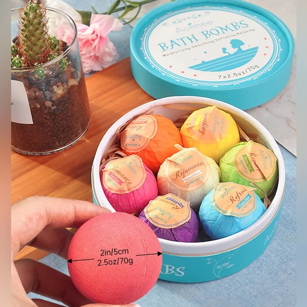 Aofmee Bath Bombs Set Bath Salt Balls Self Care for Women - Picture 1 of 8